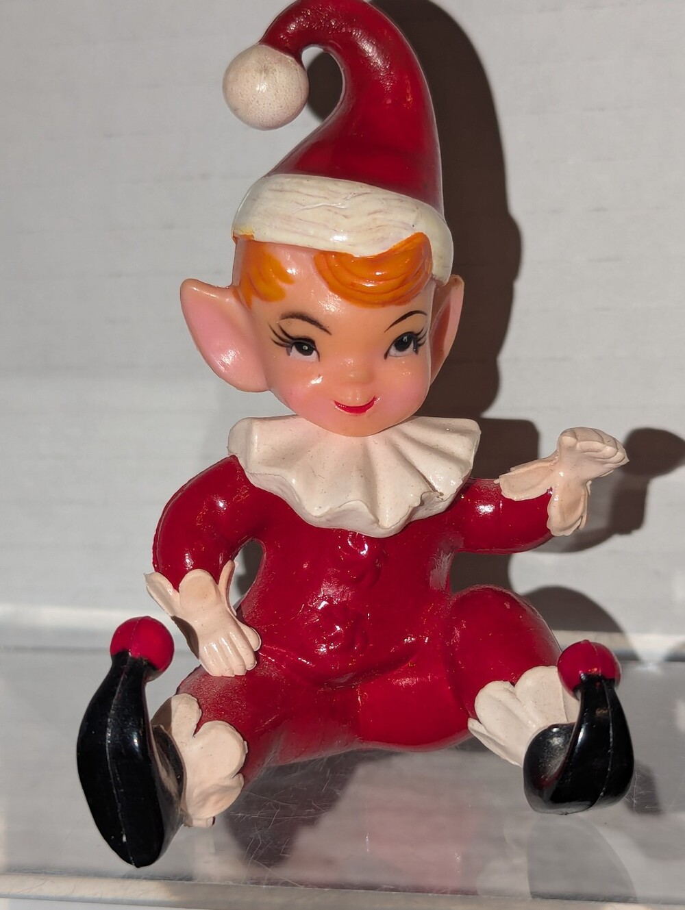 Vintage Mid Century Christmas Pixie Elf Figurine Whimsical - Picture 8 of 12